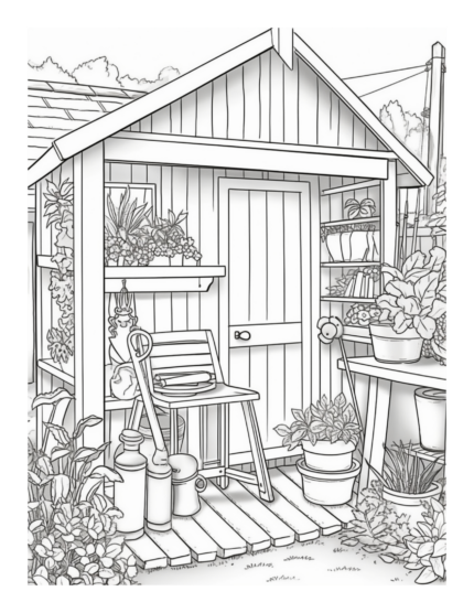 Free Country Garden Coloring Page 35