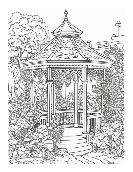 Free Country Garden Coloring Page 41