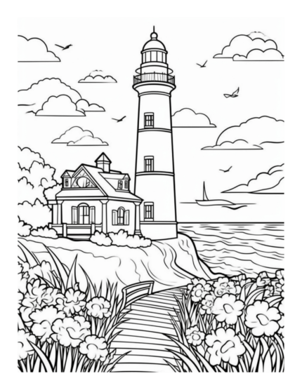 Free Country Garden Coloring Page 43