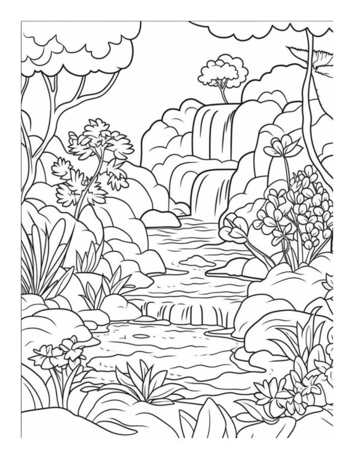 Free Country Garden Coloring Page 45