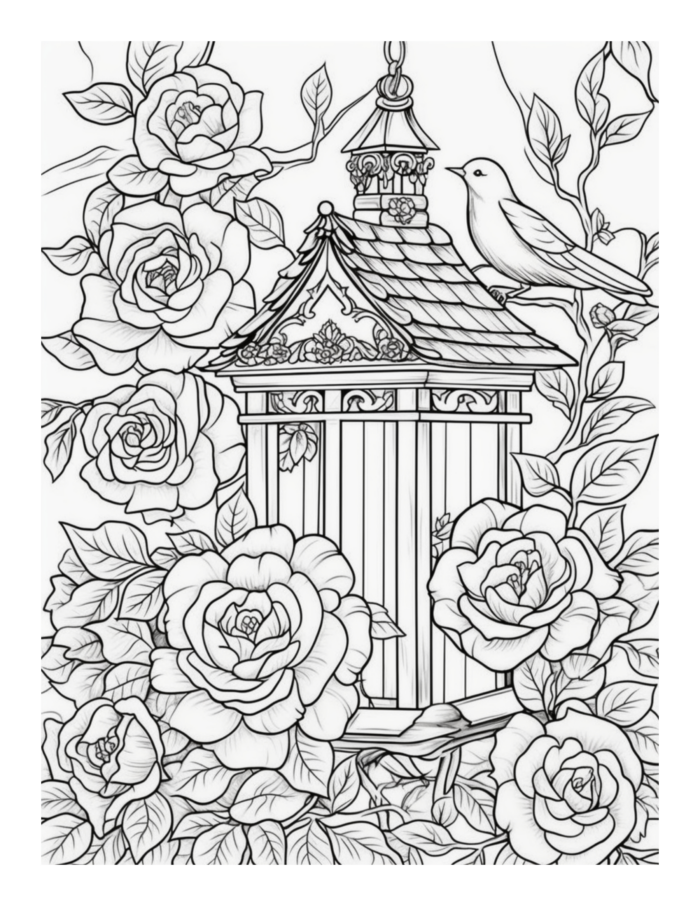 Free Country Garden Coloring Page 5