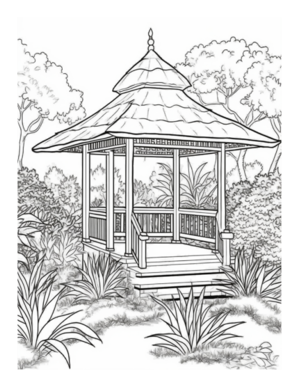 Free Country Garden Coloring Page 51