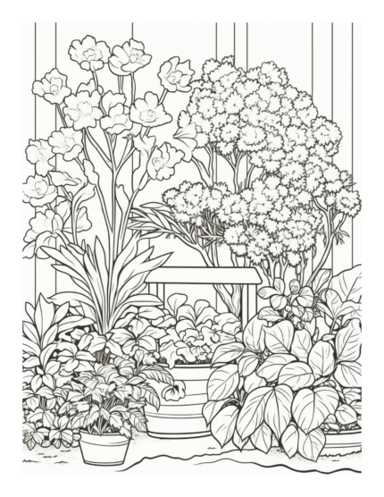 Free Country Garden Coloring Page 53