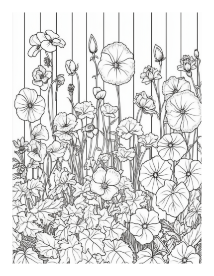 Free Country Garden Coloring Page 57