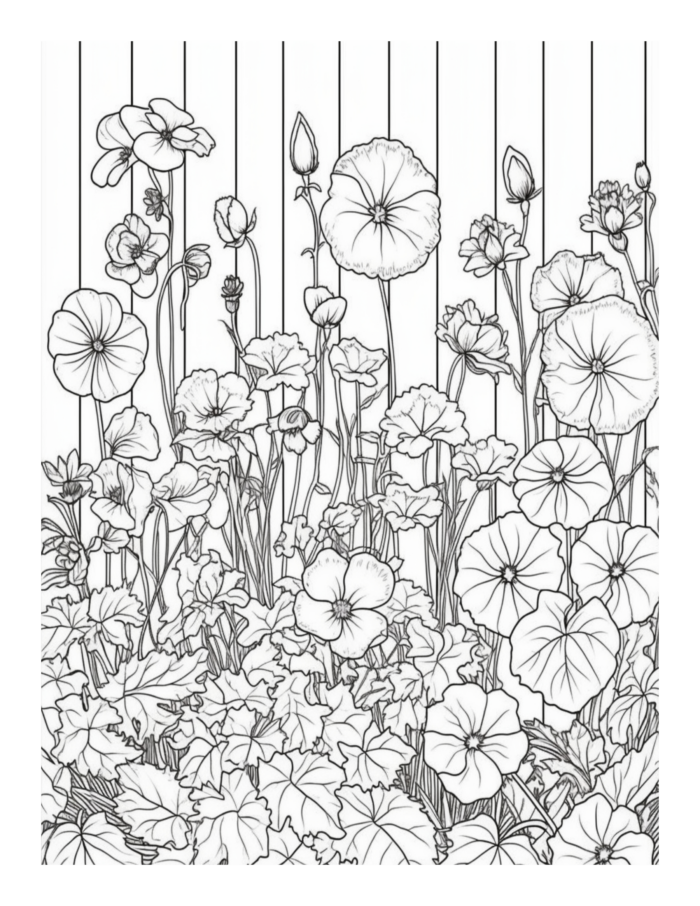 Free Country Garden Coloring Page 57