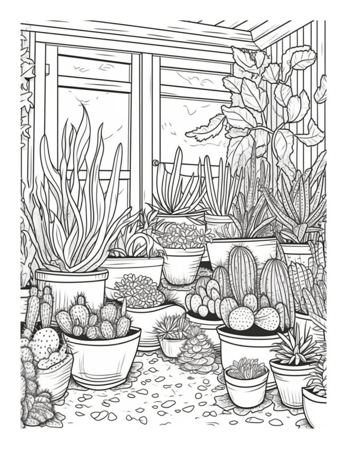 Free Country Garden Coloring Page 59