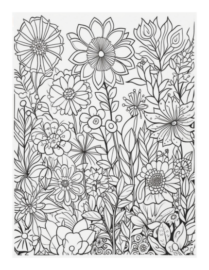 Free Country Garden Coloring Page 7