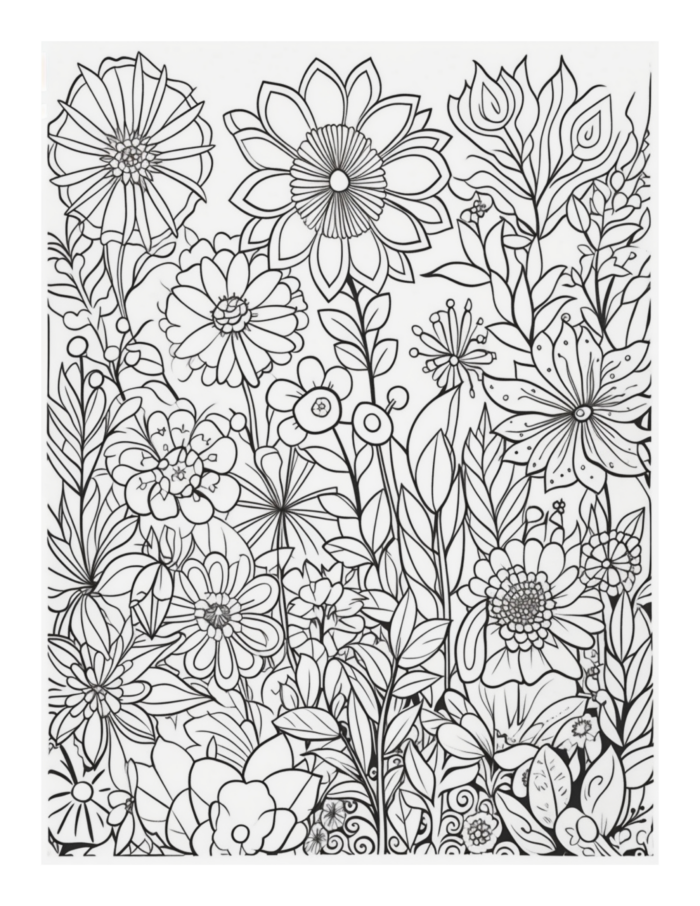 Free Country Garden Coloring Page 7