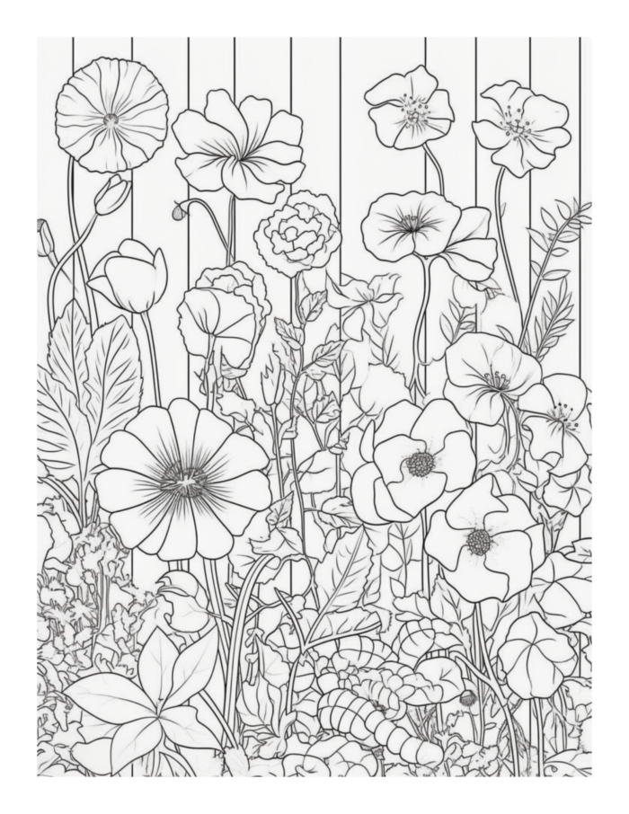 Free Country Garden Coloring Page 73