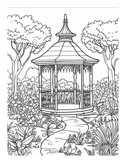 Free Country Garden Coloring Page 75