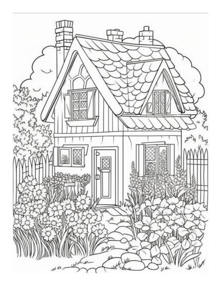 Free Country Garden Coloring Page 81