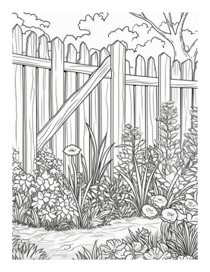 Free Country Garden Coloring Page 85