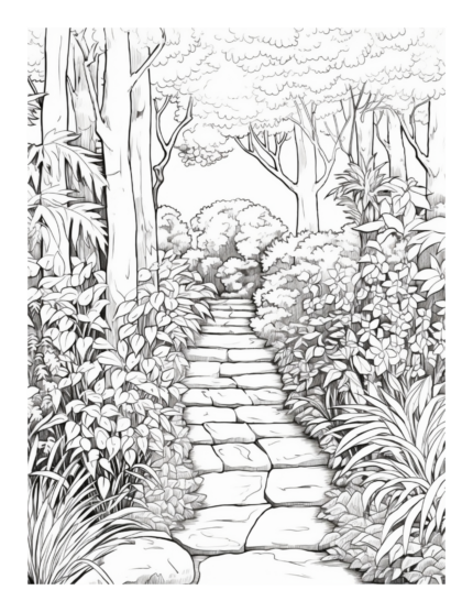 Free Country Garden Coloring Page 91
