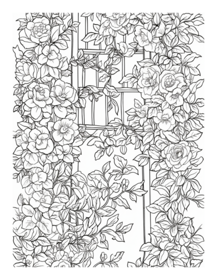 Free Country Garden Coloring Page 97