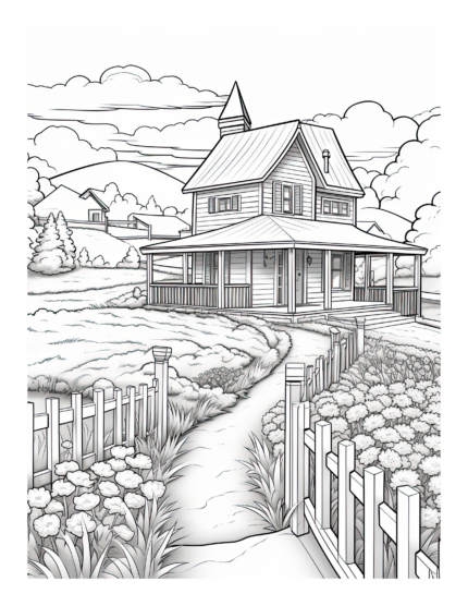 Free Country Life Coloring Page 11