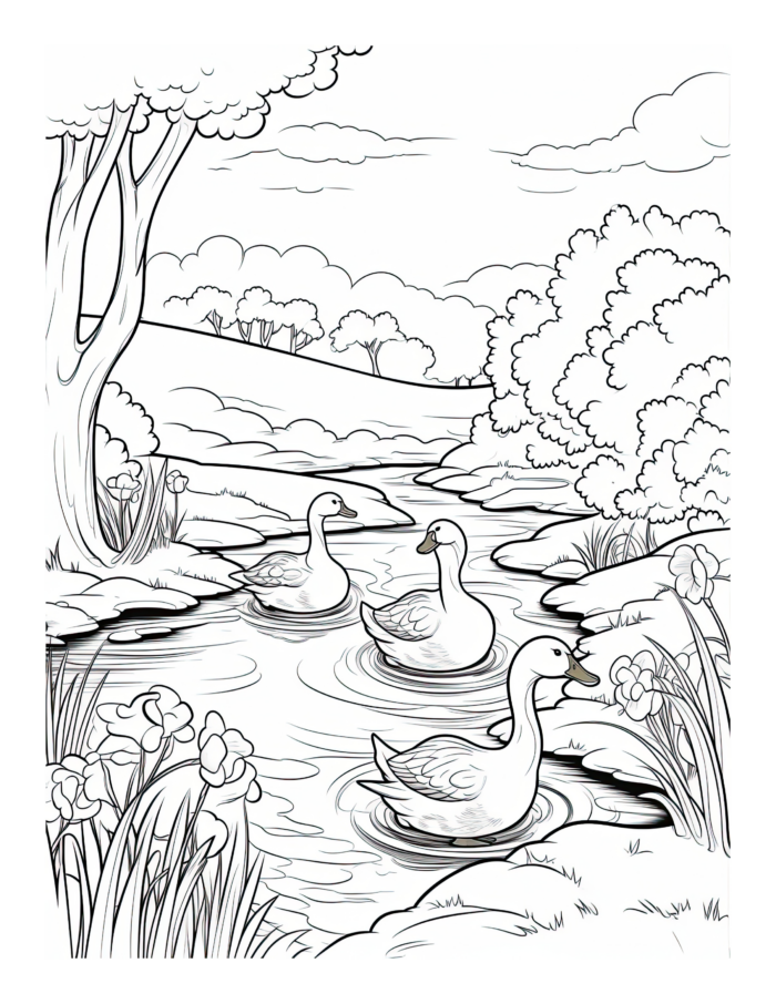 Free Country Life Coloring Page 15