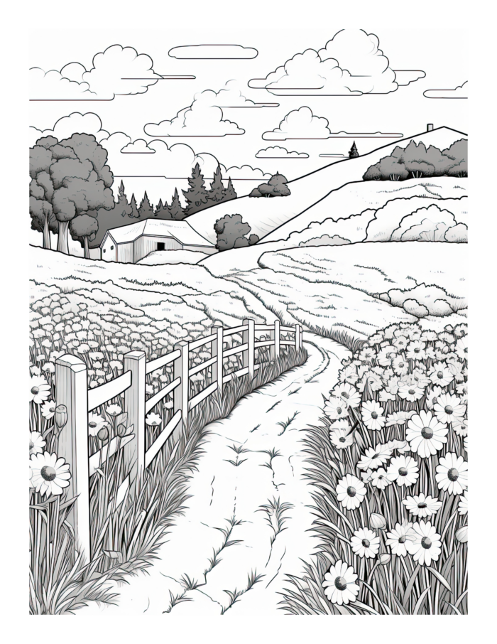 Free Country Life Coloring Page 33