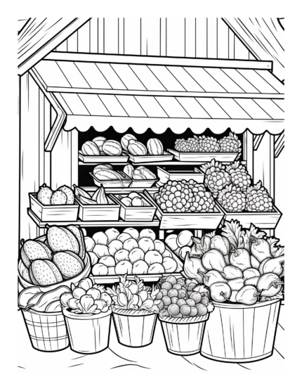 Free Country Life Coloring Page 49