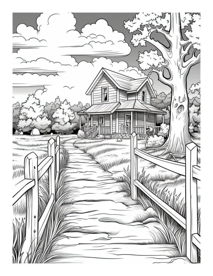 Free Country Life Coloring Page 51