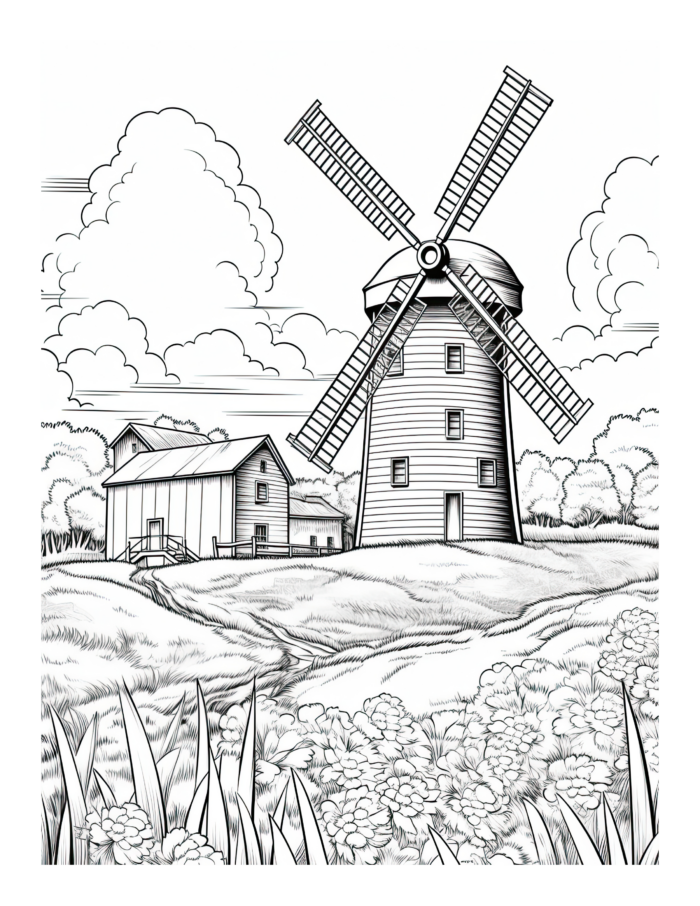 Free Country Life Coloring Page 53