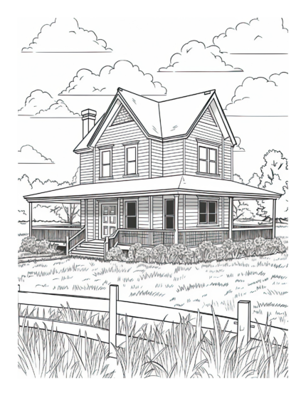 Free Country Life Coloring Page 63