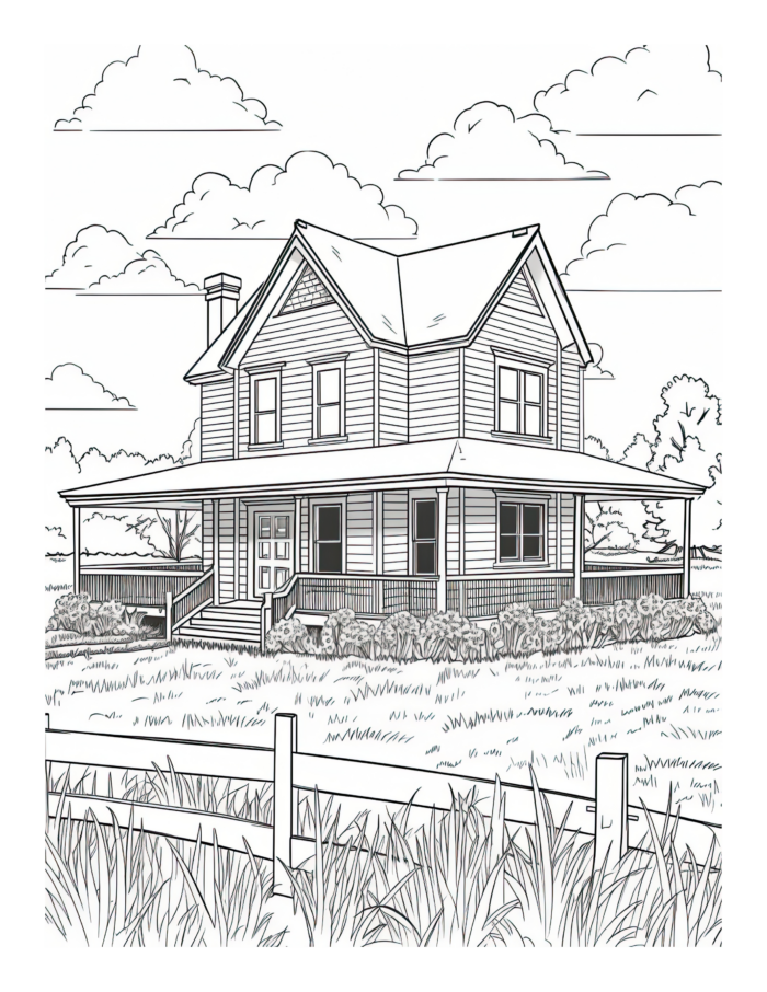 Free Country Life Coloring Page 63