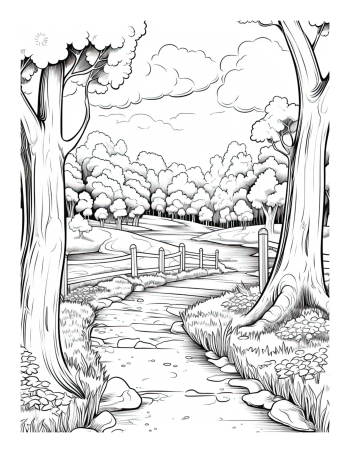 Free Country Life Coloring Page 67