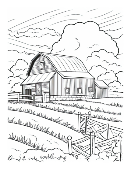 Free Country Life Coloring Page 7