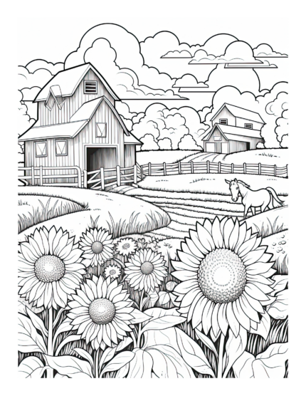 Free Country Life Coloring Page 71