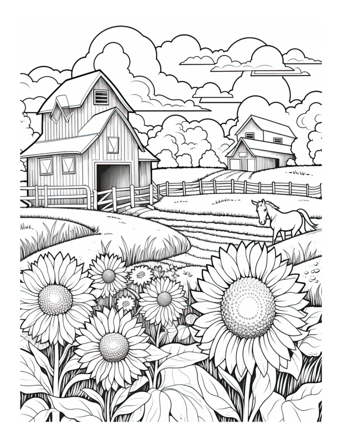 Free Country Life Coloring Page 71