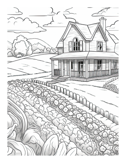 Free Country Life Coloring Page 77