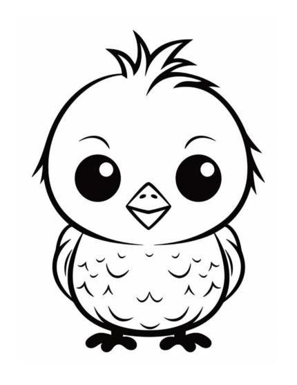 Free Chick Coloring Page for Kids