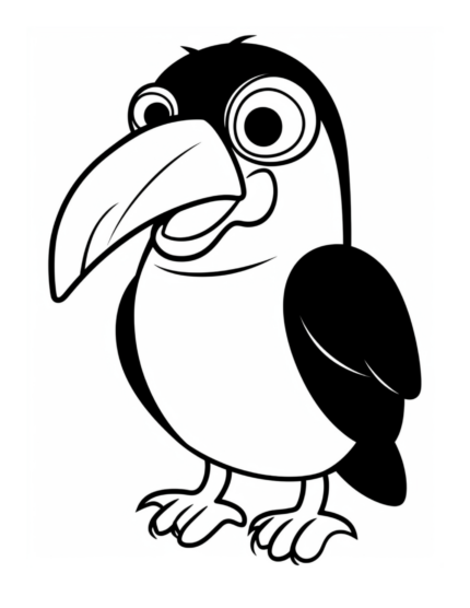 Free Cute Baby Pelican Coloring Page