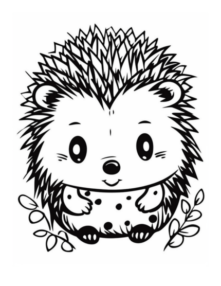Free Baby Hedgehog Coloring Page