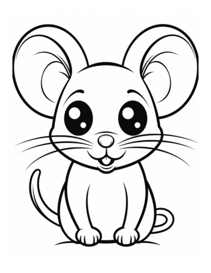 Free Mouse Coloring Page for Kids