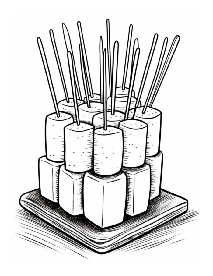 Free Dessert Marsh mellow Coloring Page 63