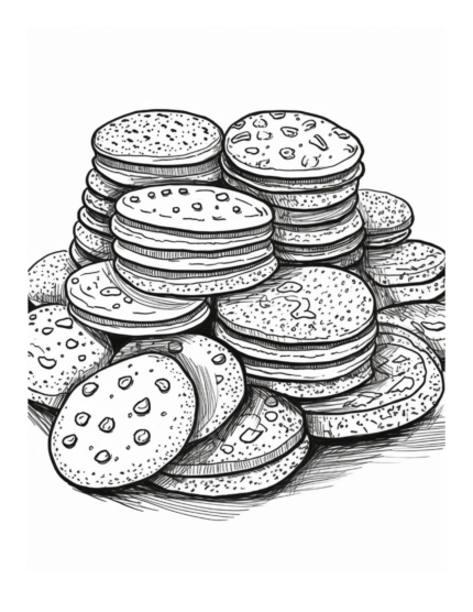 Free Dessert Cookies Coloring Page 67