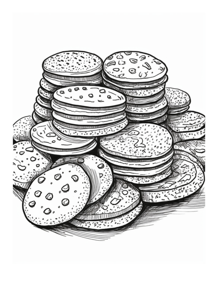 Free Dessert Cookies Coloring Page 67