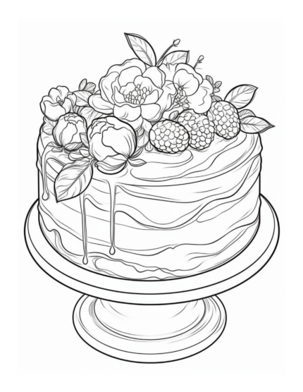 Free Dessert Coloring Page 69