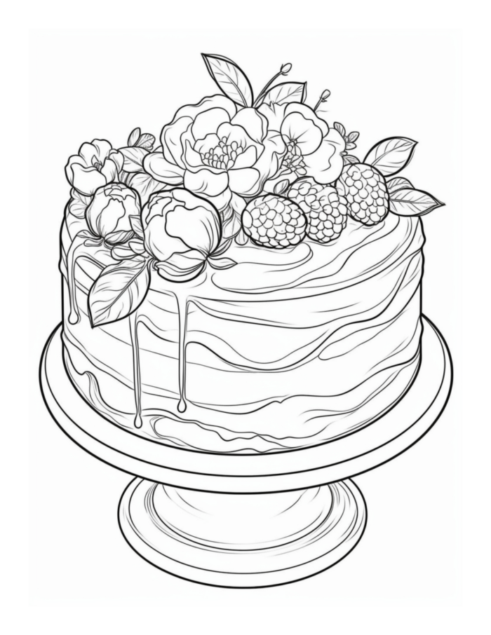 Free Dessert Coloring Page 69