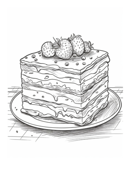 Free Dessert Coloring Page 71