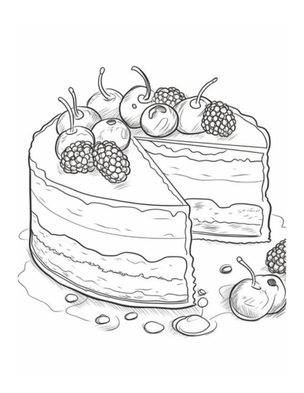 Free Dessert Coloring Page 75