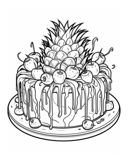 Free Dessert Coloring Page 79