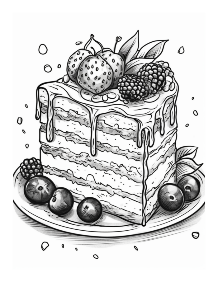 Free Dessert Coloring Page 93