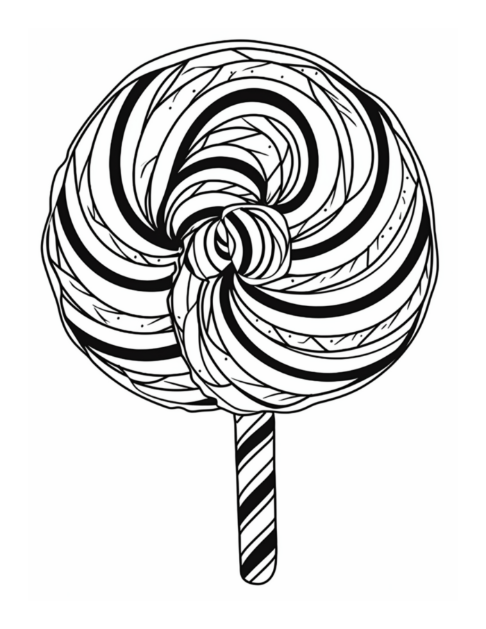 Free Dessert Lollypop Coloring Page 99