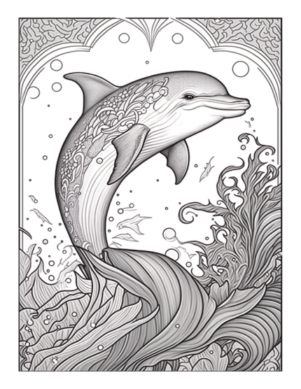 Free Dolphin Coloring Page 5