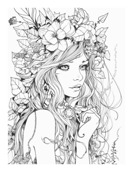 Free Enchanted Fairy Coloring Page 11