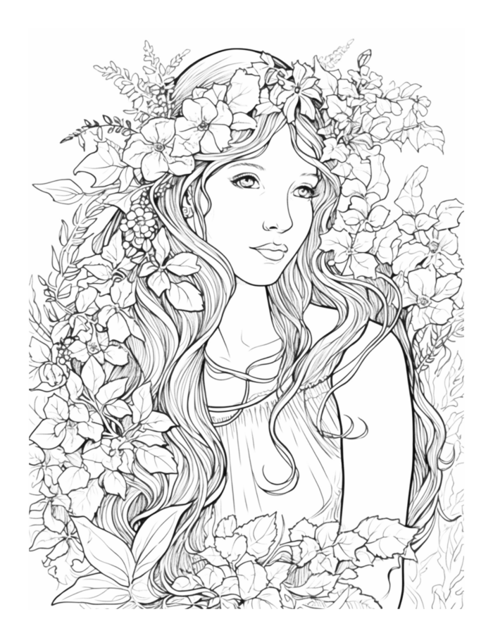 Free Enchanted Fairy Coloring Page