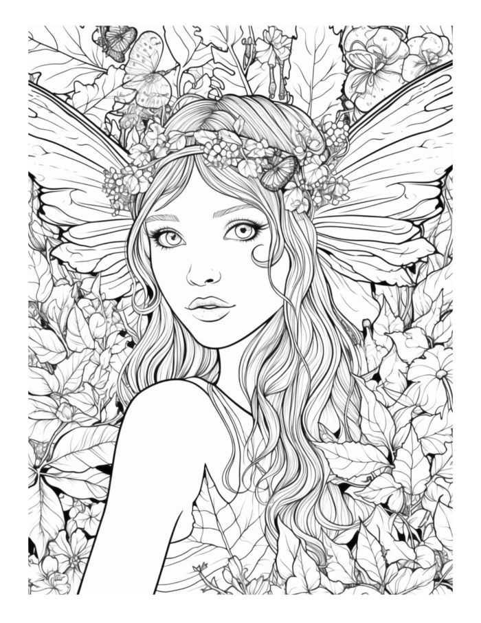 Free Enchanted Fairy Coloring Page 31