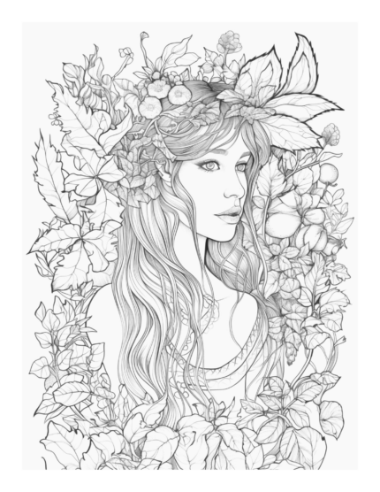 Free Enchanted Fairy Coloring Page 37